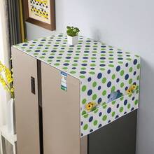 Funda antipolvo impermeable de PEVA para refrigerador con bolsillos de almacenamiento laterales, protector de parte superior de nevera, organizador de cocina - Ver 26