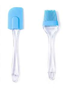 2pcs-6pcs Random Color Silicone Spatula And Basting Brush Set, Clear Handle Kitchen Utensil Tools For Baking, Cooking, Mixing, Scraping, Sauce Brushing, BBQ And Home Kitchen Use - Random Color - View 14