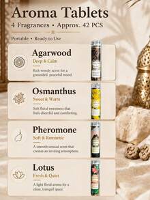 Tabletas de incienso, tabletas de incienso redondas pequeñas naturales, polvo puro de agarwood sin pegamento a alta presión, frasco de incienso de nube auspiciosa, aromaterapia de interior, ambientador de aire de interior, purificador de aire, fragancia duradera, aromaterapia, yoga, meditación, sala de té, etc. - Pastillas de incienso - Ver 6