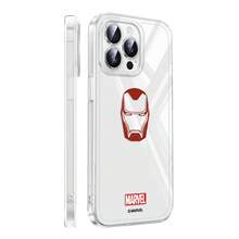 Miniso Marvel 鋼鐵人 美國隊長 蜘蛛人 黑豹手機殼 防護保護套 相容 iPhone 18 Pro Max/18 Pro/17/17 Pro/Air/16 Pro Max/15 Plus/14/13/IP17/15 Pro/12 Pro/11/16 Plus 透明防摔軟殼 適用於 Apple - 無色 - 查看 3
