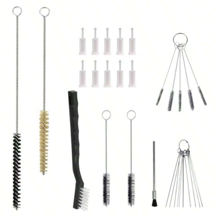 31 Piece Multi-Purpose Spray Tool Cleaning Kit With Spray Tools Filters, Paint Tools Clean Kit  Cleaning Kit For HVLP Gravity, Suction, Detail Paint Tool, - As Pic - View 1
