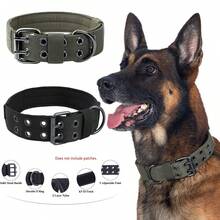 Collar táctico para perro, collar de entrenamiento militar ajustable de alta resistencia con hebilla de metal y nylon suave, adecuado para perros medianos y grandes - Multicolor - Ver 7