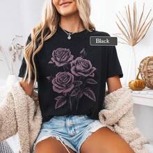 T-Shirt Con Stampa Artistica "Surreal Blindfolded Hands", Girocollo, Manica Corta, Vestibilità Ampia In Stile Retrò. - 後3 - 查看 1