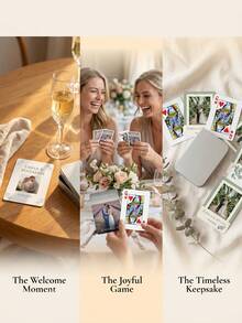 Custom Wedding Photo Playing Cards, Personalized Couple Photo & Text Poker, Unique Wedding Favors, Bridal Shower Keepsake, Anniversary Souvenir, Custom Gift For Guests - Multicolor - View 8