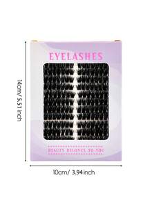 anlinnet 252pcs DD Curl 50/80/100D 8D Fluffy Lashes Lengthening Single Cluster False Eyelashes, High Capacity 8-16mm, Natural & Lightweight, Delicate & Soft, Reusable, Create Cat Eye Makeup, Suitable For Home Or Outdoor Daily Use - View 7