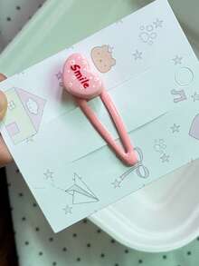 Hair Clips Kawaii Snap Hair Clips Heart Letter Hairpins Cute Candy Color BB Clips Korean Style Hair Accessories Daily Wear Vacation Makeup Styling - Multicolor - View 7