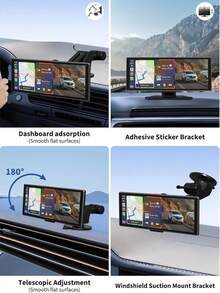 Layar Mobil CarPlay dengan Kamera Belakang 720p, Layar Sentuh IPS HD 10,26 Inci, Kompatibel dengan Apple CarPlay dan Android Auto, Mendukung Perekaman Berulang, Audio Bluetooth, GPS - A - View 6