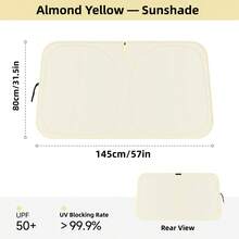 Aesthetic Portable Universal Car Windshield Sunshade , Efficient Sun Protection, Foldable Windshield Sunshade, Suitable For Most Vehicles, Easy To Store, Heat Insulation, Car Accessories Interior, Windshield Sun Shade - Multiple Styles - View 22