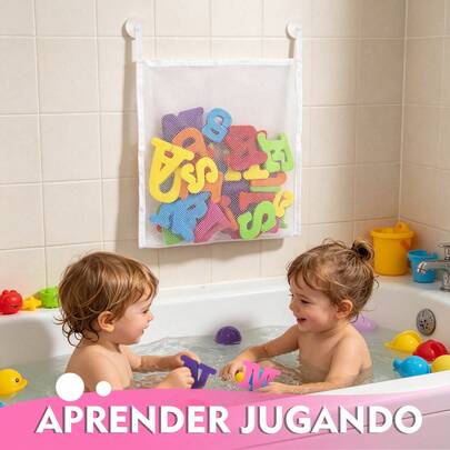 Juguete De Baño Letras Y Numeros Espuma Con Bolsa Para Niños Educativo Y Divertido