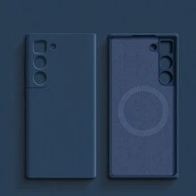 VRNOEI 奢華磁吸無線充電保護殼，適用於 iPhone 16/14/13/12/11/15/17 Pro Max，天鵝絨材質，亦相容於 17 Air/14/15/16 Plus 手機保護套配件 - 深藍色 - 查看 50