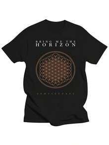 Camiseta de la banda BMTH Sempiternal, MUSICA POP ROCK VINTAGE GRUNGE, para hombre y mujer, de algodón, para verano, talla europea. - Negro - Ver 1