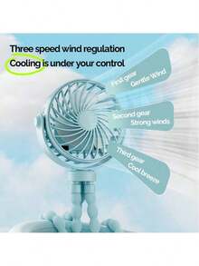 Ventilador mini USB con forma de pulpo, ventilador eléctrico portátil de mano - Más - Ver 4