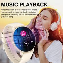 High-Definition Round Screen Smart Watch With Replaceable Strap, Fashion Digital Watch, Supports Calls And Music Control, Unisex Sports Watch - Multicolor - View 3