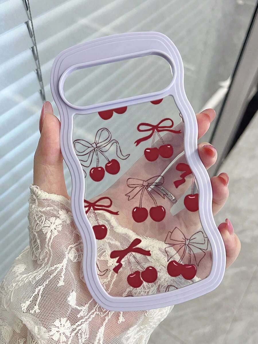 甘い妹の少女風波浪フレームチェリーリボン透明スマホケース ふわふわで可愛い。GooglePixel 10 Pro、Pixel 10、Pixel 10A、Pixel 9A、Pixel 9、Pixel 9 Pro、Pixel 8、Pixel 8A、Pixel 7Aに対応。防水、防震、耐衝撃、耐摩耗設計。 - ラベンダーパープル - チェックする 1