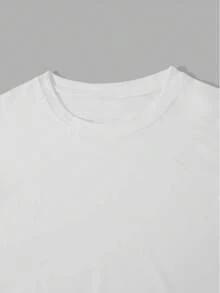 Plus-Size Women's T-Shirt With Printed Lettering And A Five-Pointed Star Pattern, Loose And Casual Fit. Plus-Size Clothing Sizes - 白色的 - 查看 7