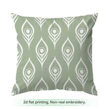 4pcs/1pc Fresh White & Green Floral Pattern Pillowcase, Without Insert, Single-Sided Printed Pillowcase, Suitable For Living Room, Bedroom, Home Decor, All-Season Use - Multicolor - View 14