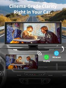 Layar Mobil CarPlay dengan Kamera Belakang 720p, Layar Sentuh IPS HD 10,26 Inci, Kompatibel dengan Apple CarPlay dan Android Auto, Mendukung Perekaman Berulang, Audio Bluetooth, GPS - A - View 8
