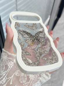 波模様の縁取りと蝶の透明スマホケース、繊細で少女らしいデザイン。GooglePixel 10 Pro、Pixel 10、Pixel 10A、Pixel 9A、Pixel 9、Pixel 9 Pro、Pixel 8、Pixel 8A、Pixel 7Aに対応。防水、防震、衝撃防止、耐摩耗設計。 - ホワイト - チェックする 4