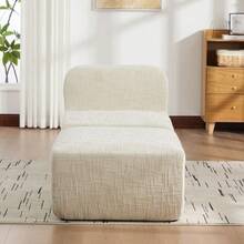 Modular Compression Sofa Made Of Chenille Fabric, Filled With 30D High-Resilience Foam. Easy To Move And With A Non-Slip Base, Ideal For Living Rooms And Other Spaces. Beige - 米色 - 查看 3