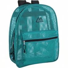 Mochilas coloridas de malla transparente con correas acolchadas para nios, adultos, escuela, playa y viajes - Aguamarina - Ver 2