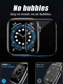 6片裝透明水凝膠螢幕保護貼膜，適用於Apple Watch 38/40/41/42/44/45/49mm，防刮保護膜，軟膜，相容於Watch Ultra/SE/8/7/6/5/4/3/2/1 - 無色 - 查看 6