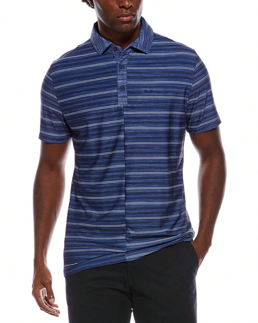 Ben Sherman Stripe Colorblock Tech Polo Shirt - Hải quân - Xem 1