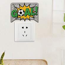 1pc World Cup Soccer Ball Door Light Switch Stickers, Removable Self-Adhesive Waterproof PVC Wall Stickers, Suitable For Boys' Bedroom, Gym Room, And Home Decoration. - Wall Stickers - View 3