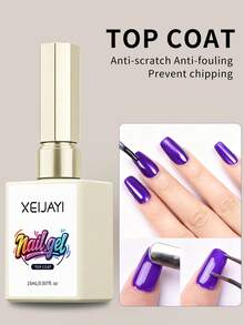 2件組 15ml 玻璃瓶長效透明橡膠底膠 LED/UV 強化指甲高光澤封層凝膠指甲油 - 底膠+免洗封層 - 查看 4
