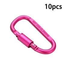 5pcs/10pcs D-Shaped Aluminum Alloy Locking Carabiner Backpack Clip Keychain Water Bottle Clip Outdoor Quick Release Hook - Multicolor - View 20