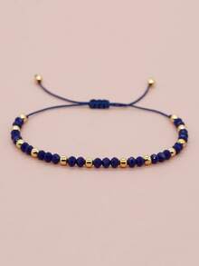 YAUKIA Pulsera Vintage de Lapislázuli Creatividad, Pulsera Ajustable, Trae Sentimientos de Paz Profunda, Joyería Simple de Verano para Yoga y Meditación - Multicolor - Ver 5