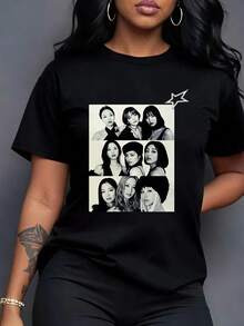 Women T-Shirts - Black - View 2
