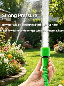 Expandable Garden Hose, Flexible Leak-Proof Water Pipe, 7 Spray Modes Spray Gun, Expandable Magic Water Hose For Garden Watering, Car Washing - Hose - View 7