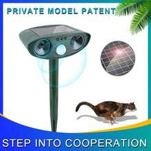 SEAGO Solar Powered Ultrasonic Animal Repellent With Motion Sensor And Strobe Light, Weatherproof Outdoor For Farm Garden Lawn, Suitable For Cats Dogs Coyotes Birds Skunks Snakes Raccoons Rabbits Squirrels - Multicolor - View 4