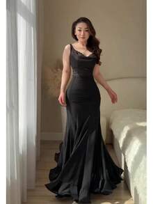 2026 Spring/Summer Hot New Polka Skirt Women, High Waist Slimming Flared Fishtail Skirt - 白色波點 - 查看 3