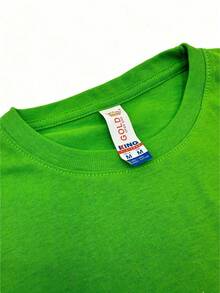 IMPALA T-Shirt Made Of 100% High-Quality Cotton, This T-Shirt Guarantees Exceptional Softness To The Touch, Round Neck With "Dad Special Edition Hero Emblem" Print And Short Sleeves - 青檸色 - 查看 4