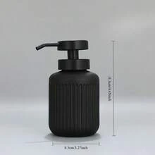 1件 350ml 極簡主義玻璃皂液器－可補充式檯面壓頭瓶，適用於洗髮精、沐浴露或洗手液；適合浴室必需品、家居裝飾、梳妝台配件及季節性風格（秋季/返校季）。 - 多色 - 查看 11