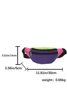 Tas Pinggang Wanita Patchwork Baru, Tas Selempang Bahu, Tas Dada Modis - MultiWarna - View 8
