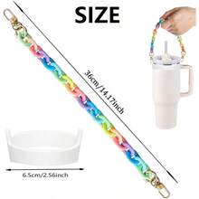 Juego de 2 soportes para botellas de agua con correa, soporte para botellas de agua para accesorios de copa, duradero y fiable para botellas de 8 a 40 onzas colorido - Con color - Ver 7