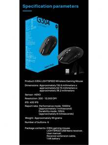 Logitech G304 X Gaming Mouse | 2.4G Wireless/Wired Dual-Use, 6 Programmable Buttons, Ergonomic Design For Small And Medium Hands, Low Latency And Zero Lag, Lightweight And Portable - View 10
