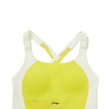 LI-NING Women's High Support Sports Bra Sweat-Proof Non-See-Through Fitness Top AUBW010 - Glazed Yellow - View 3
