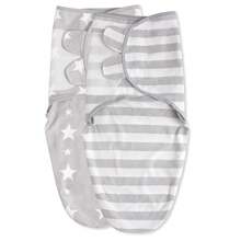 2 Packs Baby Swaddle Sleep Sacks, Infant 0-3 Months, 100% Cotton Soft & Snug Adjustable Wrap Nursery Swaddling Blankets - Baby Swaddle - View 11