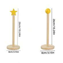Vintage Star-Shaped Bamboo Hair Accessory Organizer Rack, Hair Tie Holder, Hair Clip Display Stand, Vertical Jewelry Holder For Headbands, Hair Clips And Accessories, Hair Accessory Storage Box - Multicolor - View 2