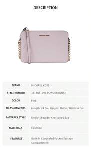 Michael Kors Jet Set 系列刺繡女款單肩斜跨小包 35T8GTTC9L 柔粉色 - 粉紅色35T8GTTC9L POWDER BLUSH - 查看 9