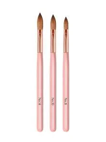3件/1件裝 壓克力美甲刷 #8/#10/#14，Kolinsky 3D美甲雕刻工具筆，節日女性禮品套組，超柔軟刷毛，耐用，適合初學者與專業人士，適用於壓克力美甲延長與3D雕刻，無味，適合送禮、旅行與約會，專業美甲沙龍與居家DIY - 彩色 - 查看 9