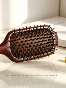 1pc/2pcs/Detangling Hair Brush With Scalp Massage, Natural Sandalwood Air Cushion Comb, Includes Spare Teeth, Ins Style Natural Wood Dark Brown Square/Round Air Cushion Brush, High Elasticity Cushion Buffer/Smooth Round Tip Teeth/Soothing/Stress Relief/Anti-Itch Hair Combing|Suitable For Long, Straight, Curly Hair|Daily Hair Care/Birthday Gift For Best Friend Or Girlfriend/Valentine's Day Gift/Home & Dorm Essential/Hair Salon Essential - Cloud Cushion Comb - View 12