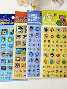 3D/DIY Stickers, Interchangeable 3D Embossed Fun Stickers, Transparent Embossed Creative Sticker Book, Diamond Gem Crystal Children's Handmade Decoration Stickers, Christmas/Thanksgiving Children's Birthday Gift - Multicolor - View 2