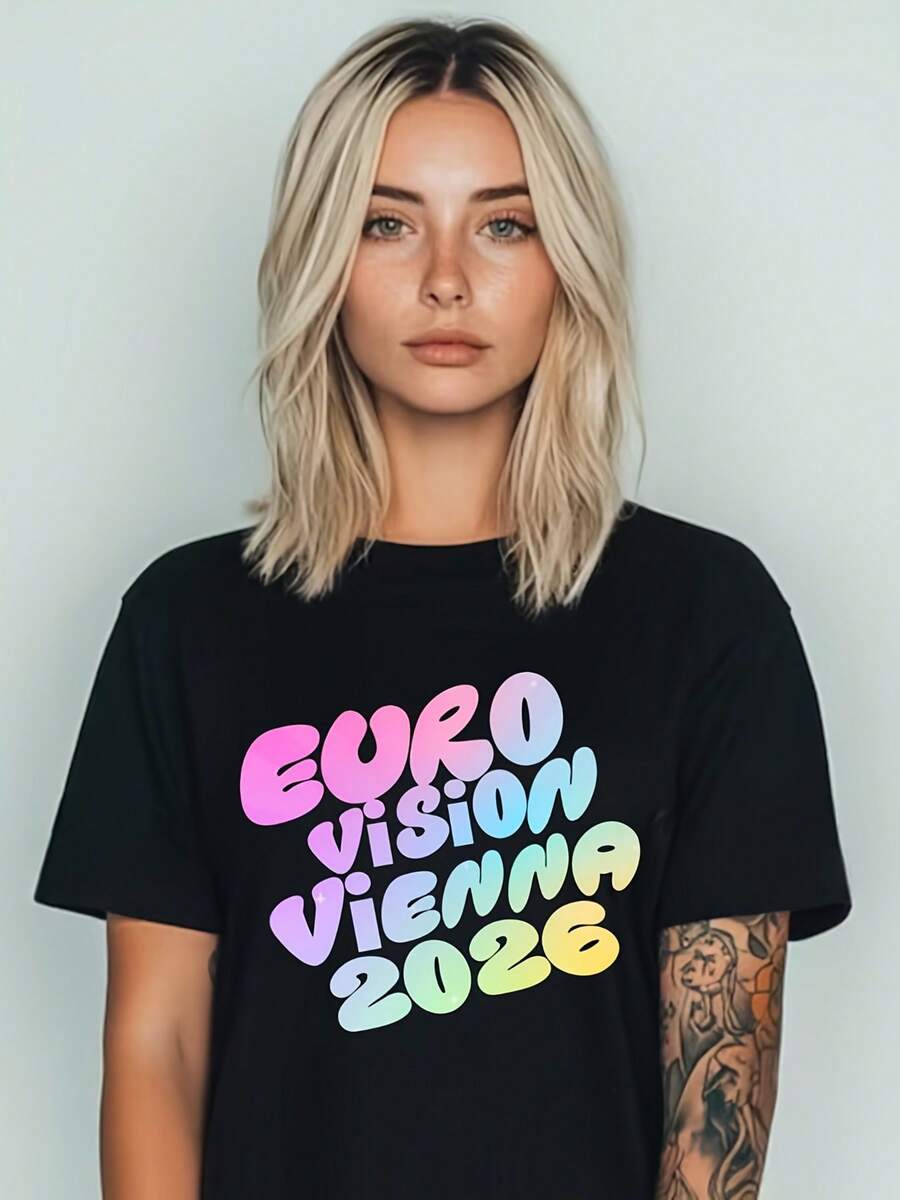 For Women: Song Contest Shirt, Fun Party Outfit For Music Fans, Twelve Points, Esc 2025 For Fans. - Back - View 1