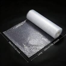 1 Roll 5m Transparent PE Bubble Wrap, Shockproof Anti-Drop Packaging Bubble Paper For Shipping And Parcel Wrapping - View 4