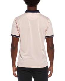 Ben Sherman Checker Rib Air Pique Sports Fit Polo Shirt - 粉色 - 查看 3