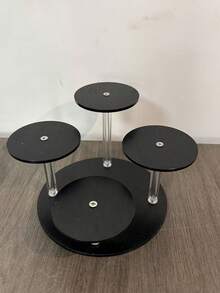 1pc Round 4/7/12-Tier Transparent Acrylic Multi-Layer Display Stand, Suitable For Blind Boxes, Small Figurines, Desserts And Cakes - Black - View 13